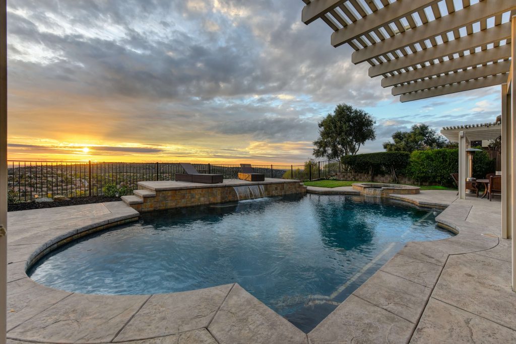 Custom Pool with concrete pool decking